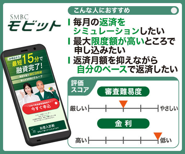 SMBCモビットのおまとめローンは毎月の返済シュミレーションが可能であらかじめ返済額を計算できる